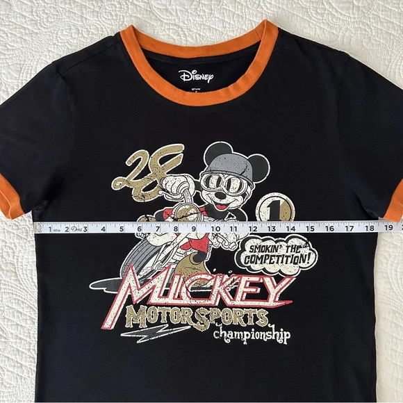 Disney Mickey Mouse Motorsports Championship Ringer T-Shirt BoxLunch Exclusive - Picture 6 of 7